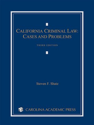cover image of California Criminal Law